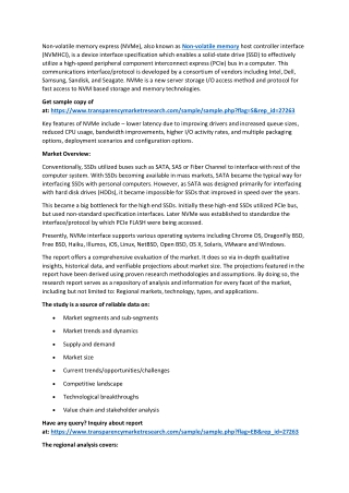 NVMe (nonvolatile memory express) Market