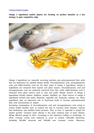 Omega 3 ingredients market3j