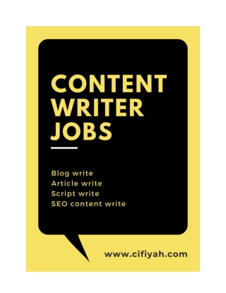 Jobs vacancy for content writer jobs