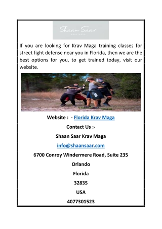 Florida Krav Maga | Shaansaar.com