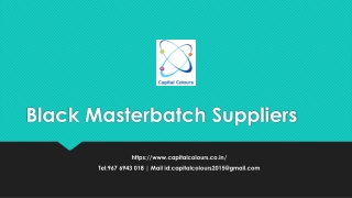 Black Masterbatch Suppliers