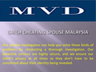 Catch Cheating Spouse Malaysia