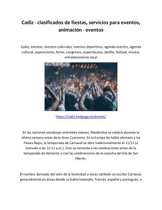 Cadiz - clasificados de fiestas, servicios para eventos, animación - eventos-converted