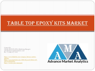 Table Top Epoxy Kits Market