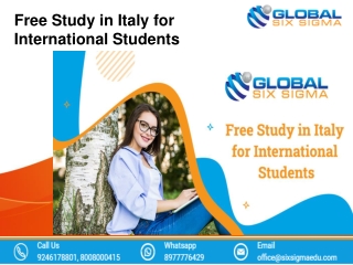 free study in italy for international students | Study in Italy | free universit