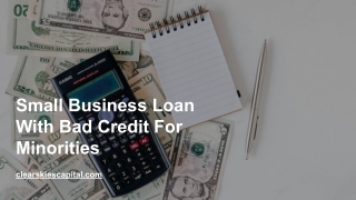 Small Business Loan With Bad Credit For Minorities