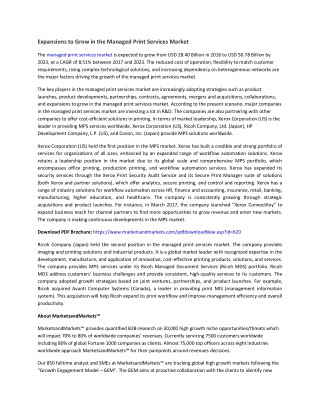 Managed Print Services Market