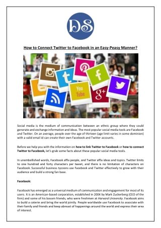How to Connect Twitter to Facebook in an Easy-Peasy Manner?