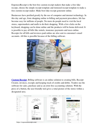 Receipt Creator