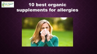 10 best organic supplements for allergies