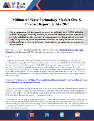 Millimeter Wave Technology Market Size, Trends and Forecast 2025