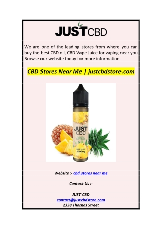 CBD Stores Near Me  justcbdstore.com