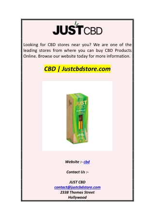 CBD  Justcbdstore.com