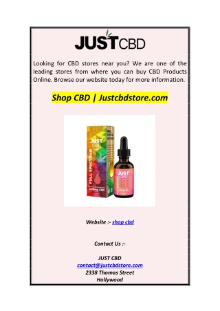 Shop CBD  Justcbdstore.com