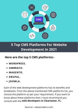 5 Top CMS Platforms For Website Development In 2021