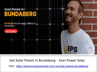 Get Solar Panels in Bundaberg