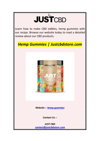 Hemp Gummies  Justcbdstore.com