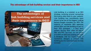 The advantages of link building services and their importance in SEO
