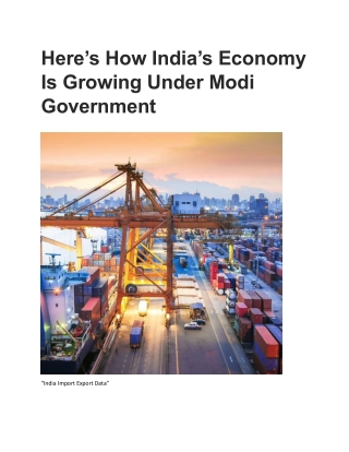 Here’s How India’s Economy Is Growing Under Modi Government-converted