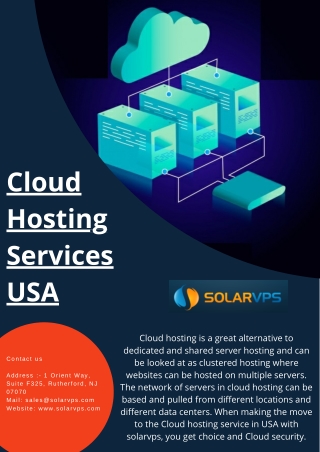 Cloud Hosting Services USA