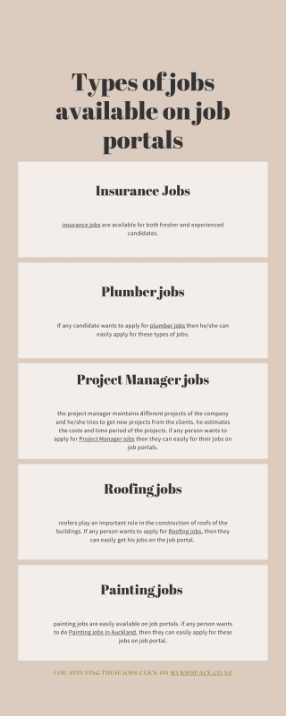 Types of jobs available on job portals