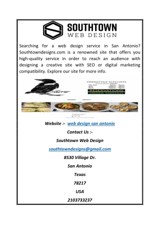 Web Design San Antonio | Southtowndesigns.com