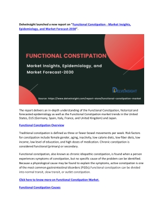 Functional Constipation Market