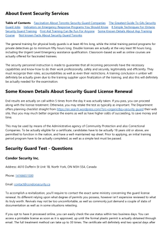 An Unbiased View of Security Guard Jobs Montreal