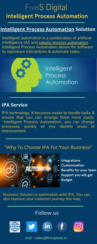 Intelligent Process Automation With AI - Fivesdigital