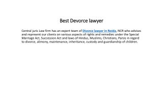 Best Divorce lawyer