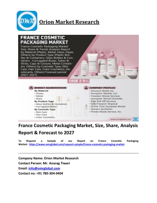 France Cosmetic Packaging Market Trends, Size, Competitive Analysis and Forecast