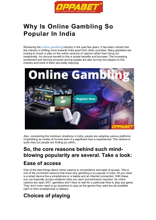 Why Is Online Gambling So Popular In India