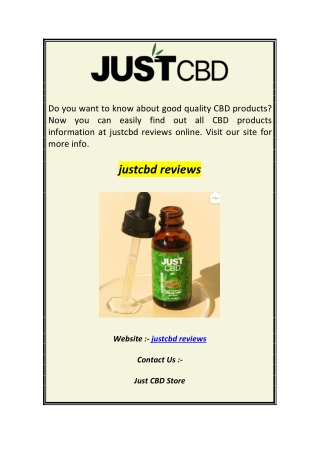 justcbd reviews