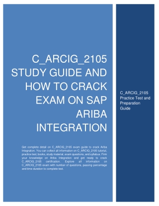 C_ARCIG_2105 Study Guide and How to Crack Exam on SAP Ariba Integration