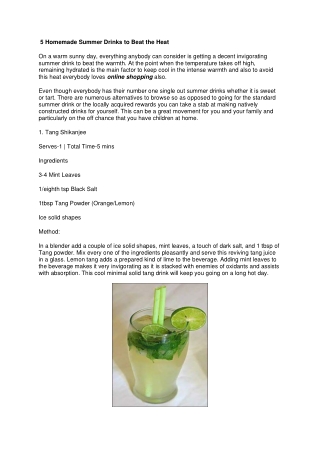 5 Homemade Summer Drinks to Beat the Heat-converted