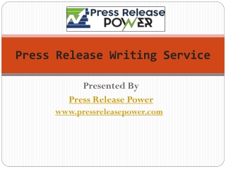 Press Release Writing Service