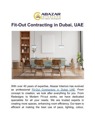 Fit-Out Contracting in Dubai, UAE