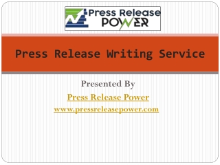 Press Release Writing Service