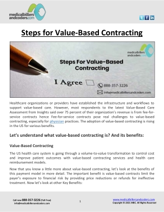Steps for Value-Based Contracting