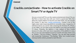 crackle.comactivate