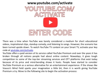 youtubecomactivate