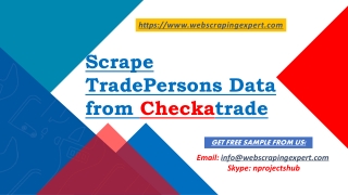 Scrape TradePersons Data from Checkatrade