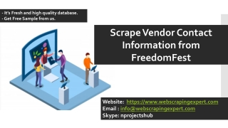 Scrape Vendor Contact Information from FreedomFest