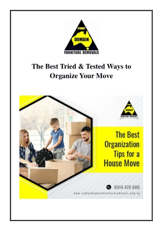 The Best Tried & Tested Ways to Organize Your Move