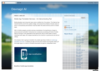 Mobile App Translation Services – An Interconnecting Tool