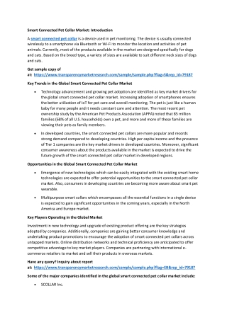 Smart Connected Pet Collar Market