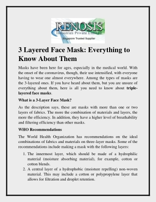 3 Layered Face Mask: Everything to Know About Them