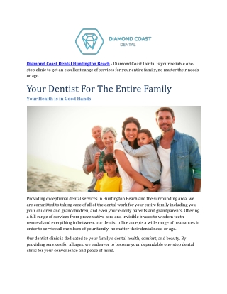 Diamond Coast Dental Huntington Beach