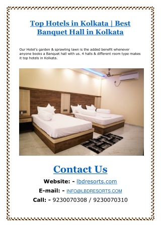 Top Hotels in Kolkata