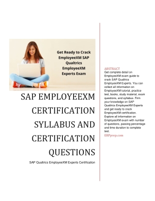 SAP EmployeeXM Certification Syllabus and Certification Questions